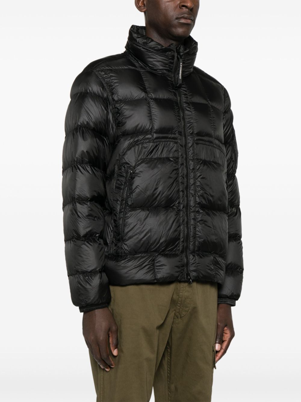C.p. Company Coats Black Polyamide