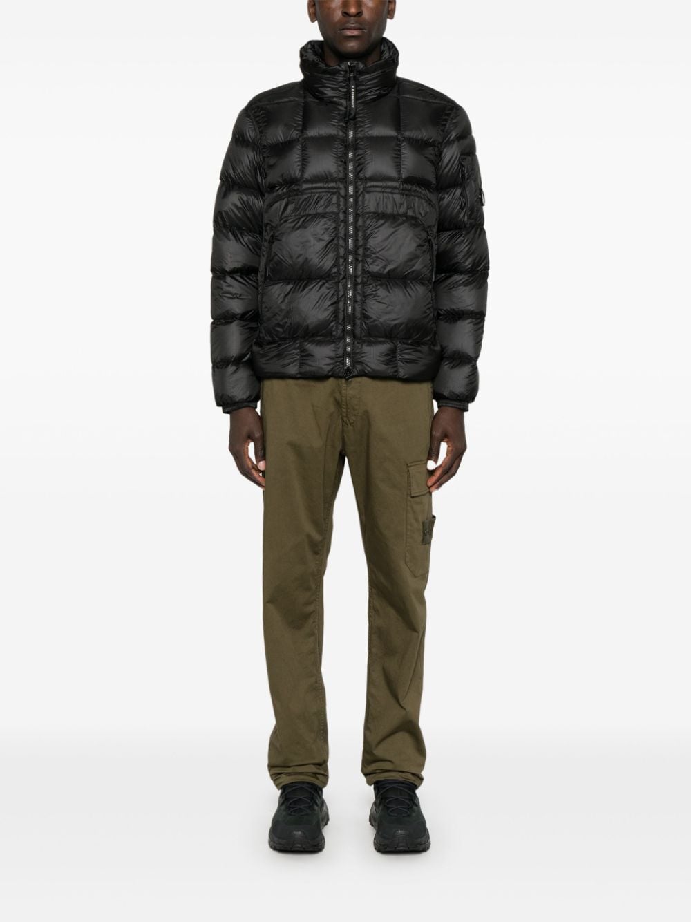 C.p. Company Coats Black Polyamide