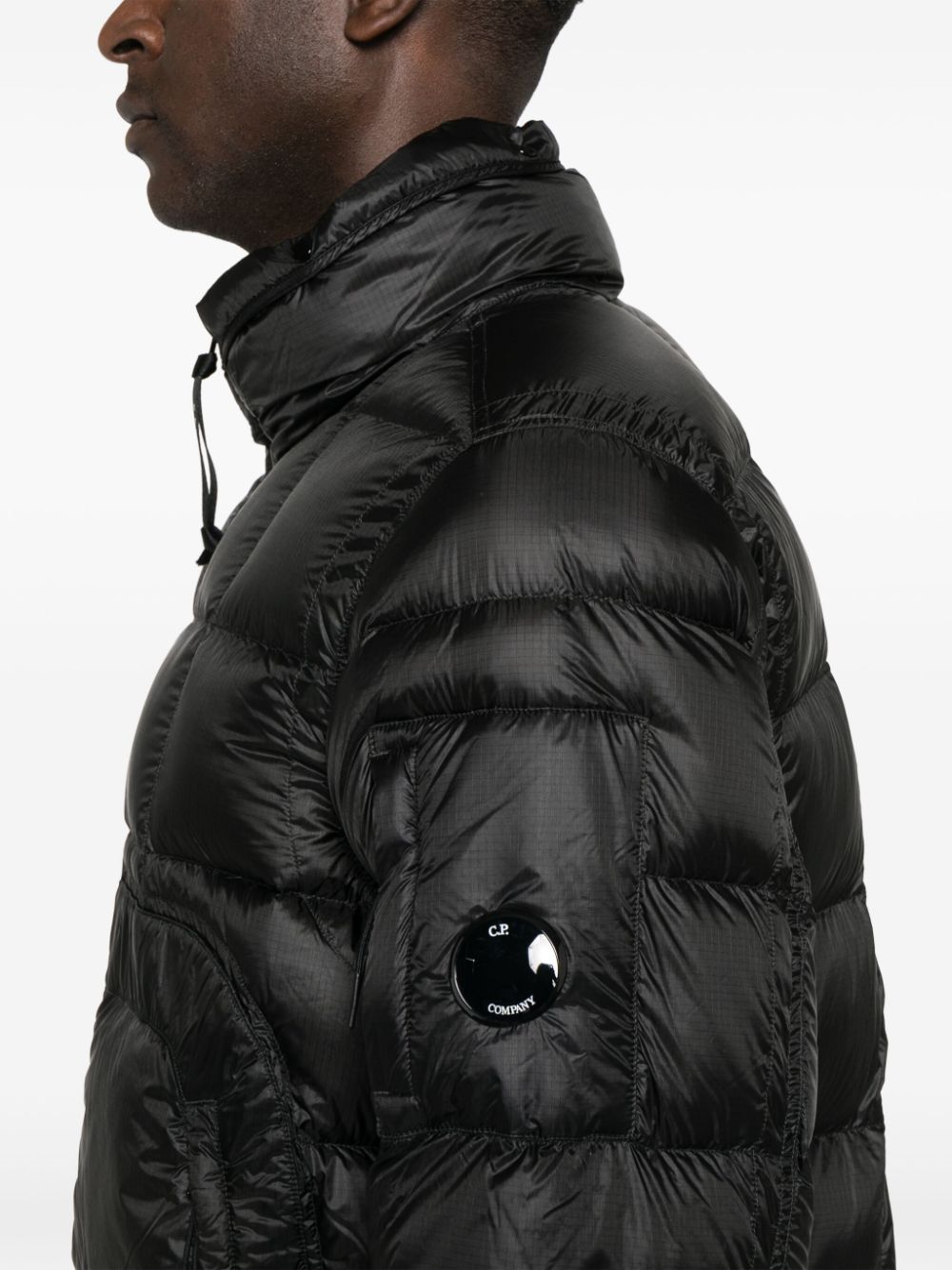 C.p. Company Coats Black Polyamide