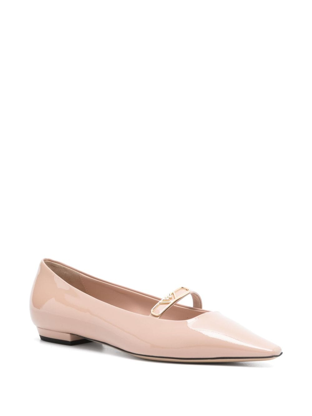 Emporio Armani Exclusive Flat Shoes Cipria Calf Leather