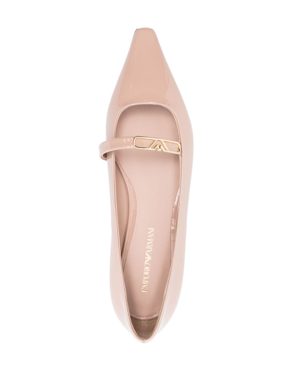 Emporio Armani Exclusive Flat Shoes Cipria Calf Leather
