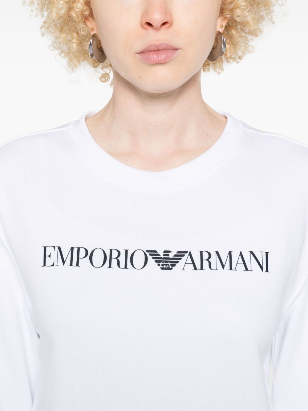 Emporio Armani Sweaters Bianco Cotton