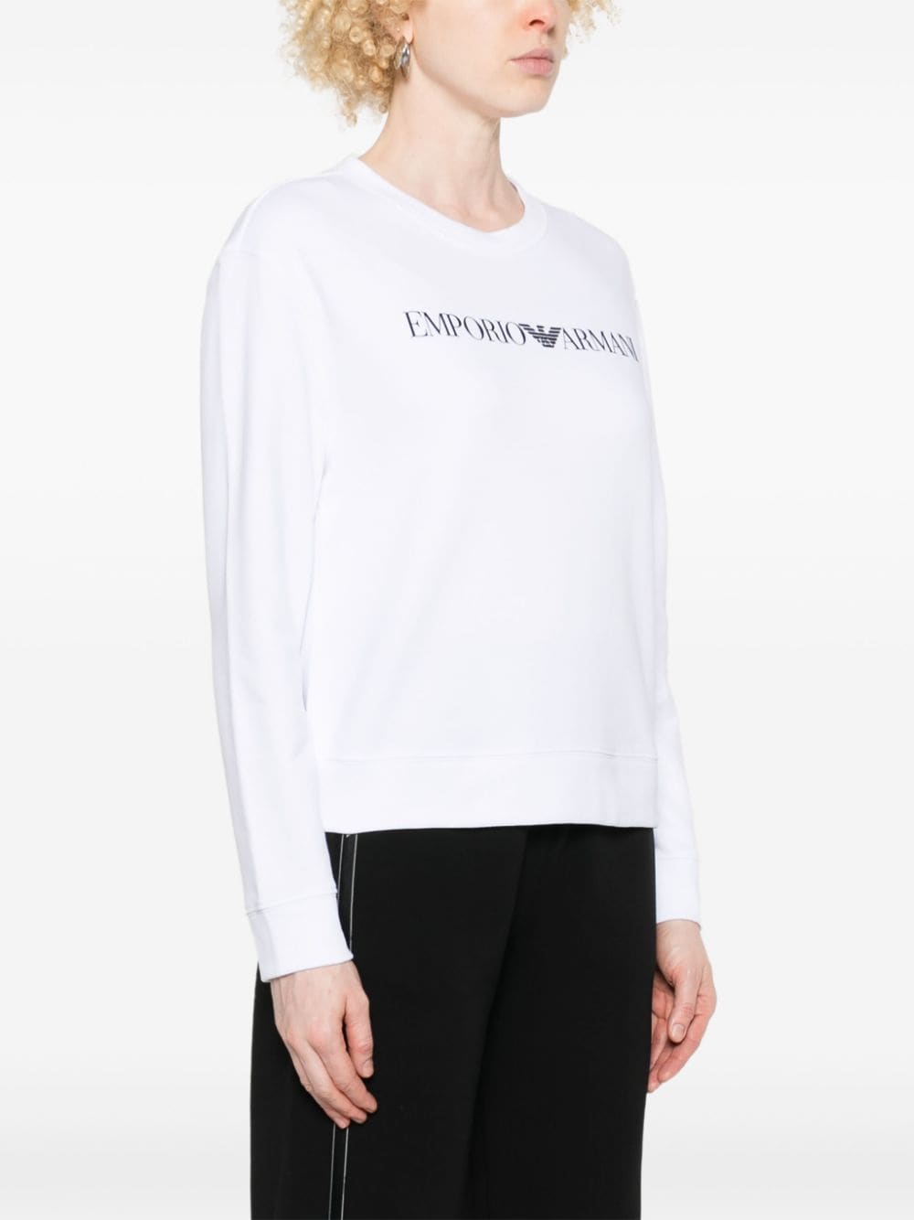Emporio Armani Sweaters Bianco Cotton