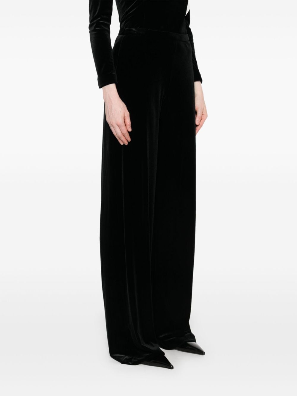 Emporio Armani Capsule Trousers Nero Polyester Elastane