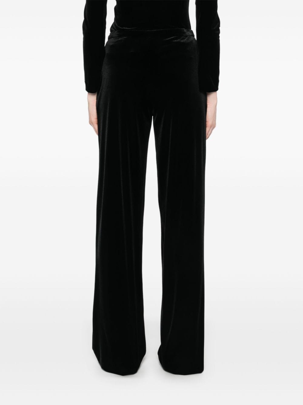 Emporio Armani Capsule Trousers Nero Polyester Elastane