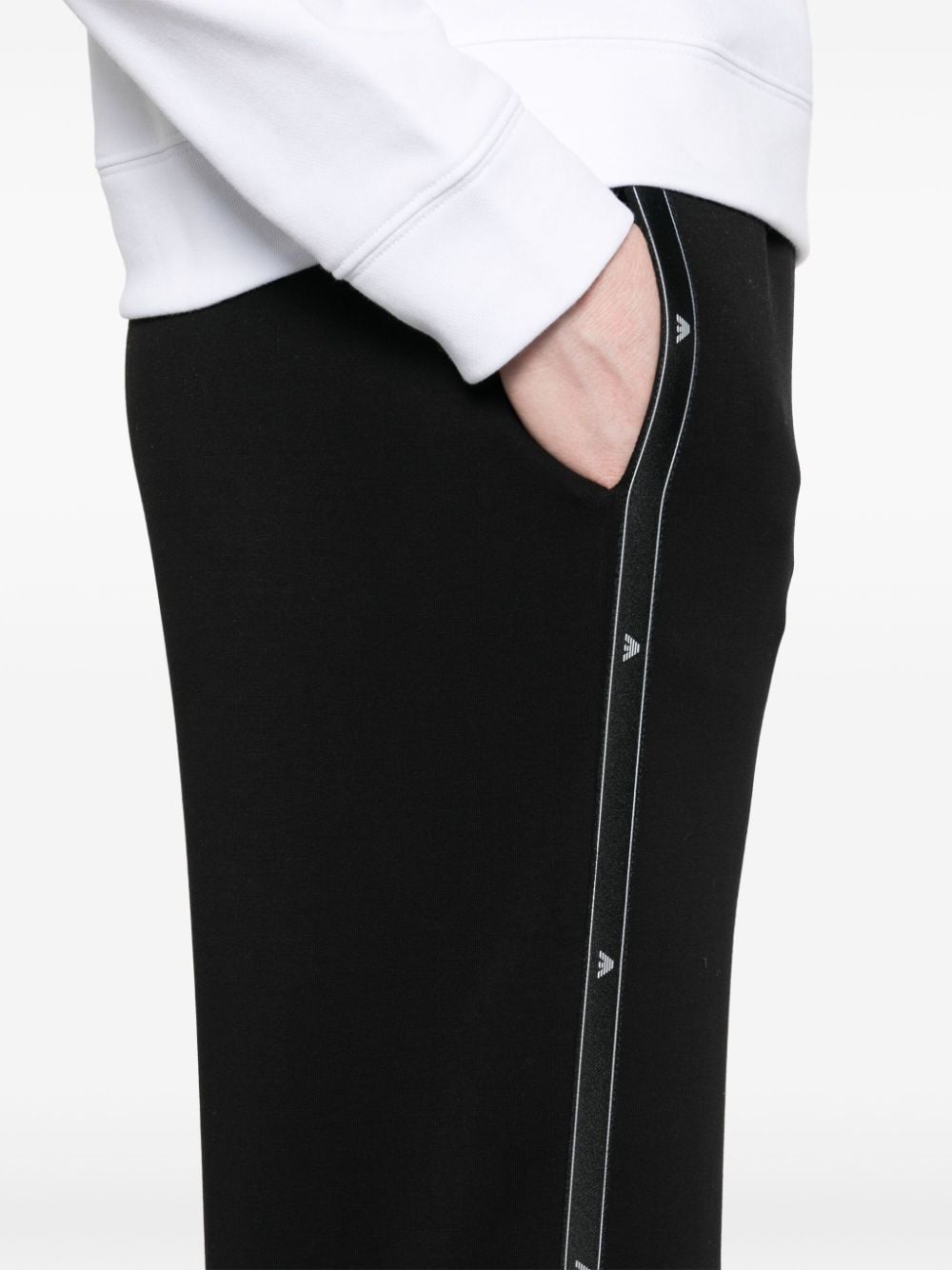 Emporio Armani Trousers Nero Cotton Polyester Elastane