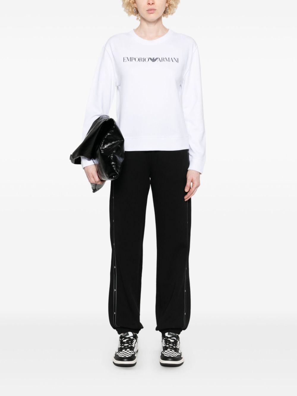 Emporio Armani Trousers Nero Cotton Polyester Elastane