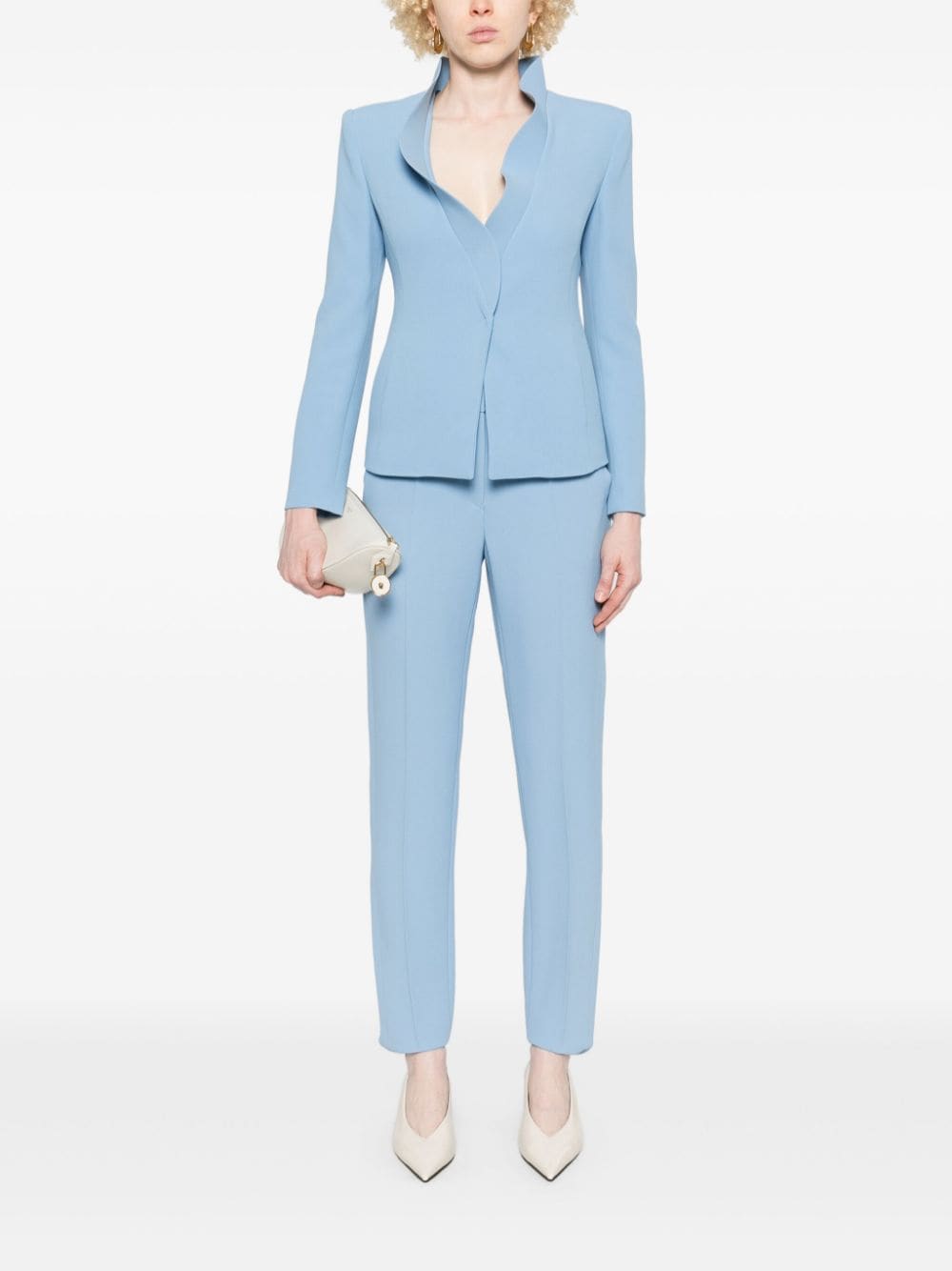 Emporio Armani Trousers Azzurro Viscose Acetate Elastane