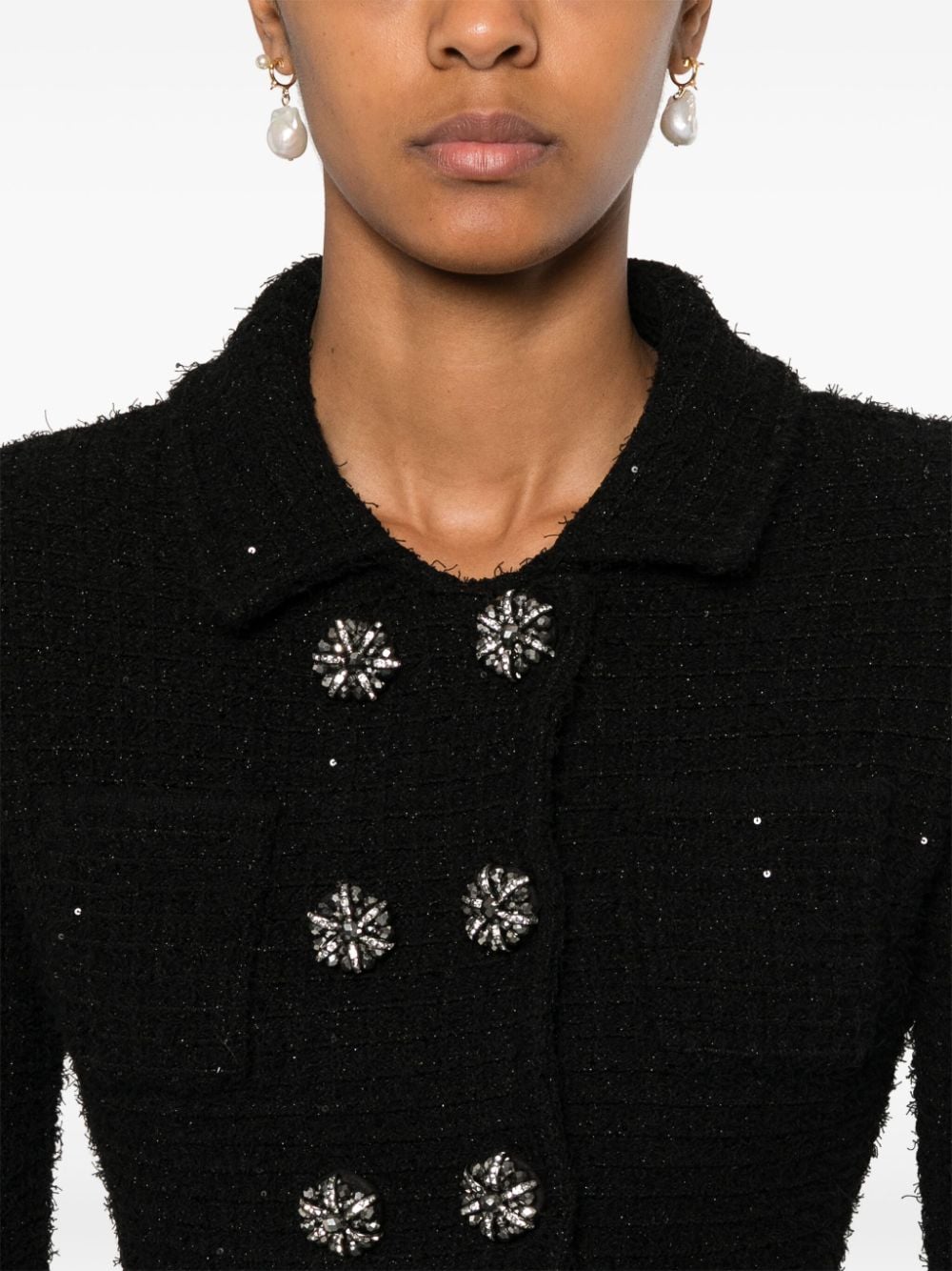 Self-Portrait Jackets Black Polyester