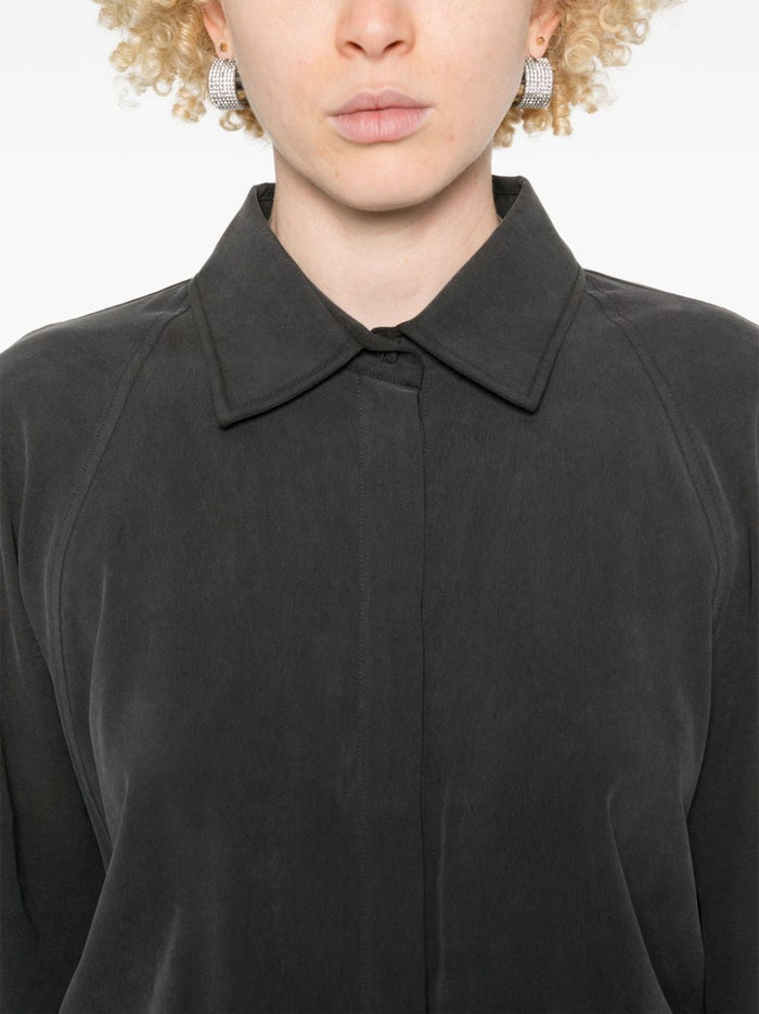 Max Mara Top Grey Silk