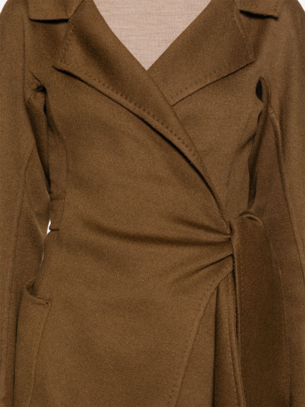 Max Mara Jackets Leather Brown Camel Hair