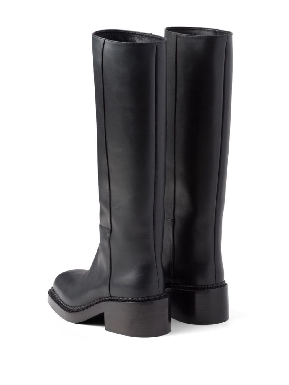 Prada Boots Black Calf Leather