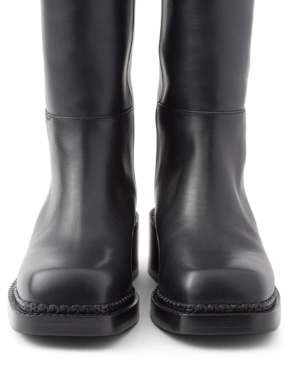 Prada Boots Black Calf Leather
