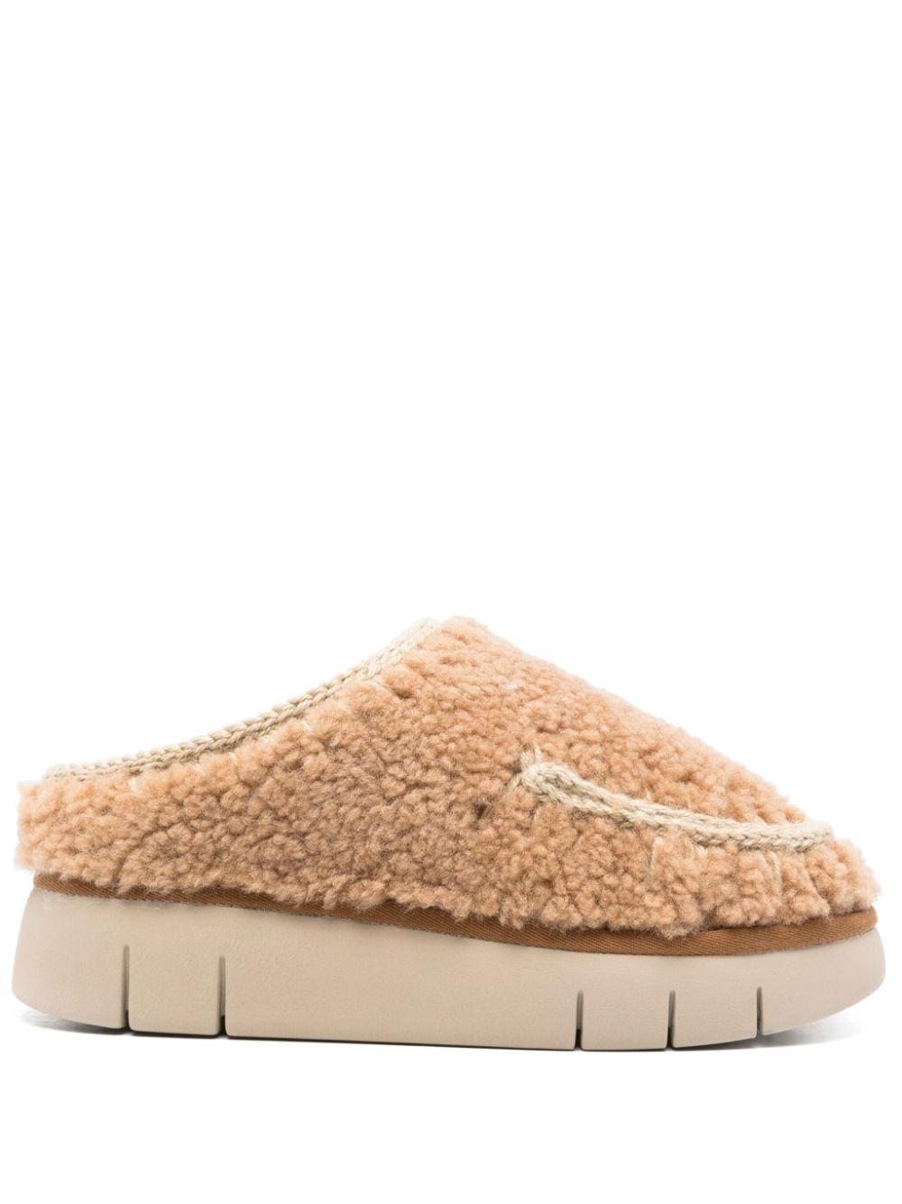 Mou Sandals Leather Brown Sheep Skin