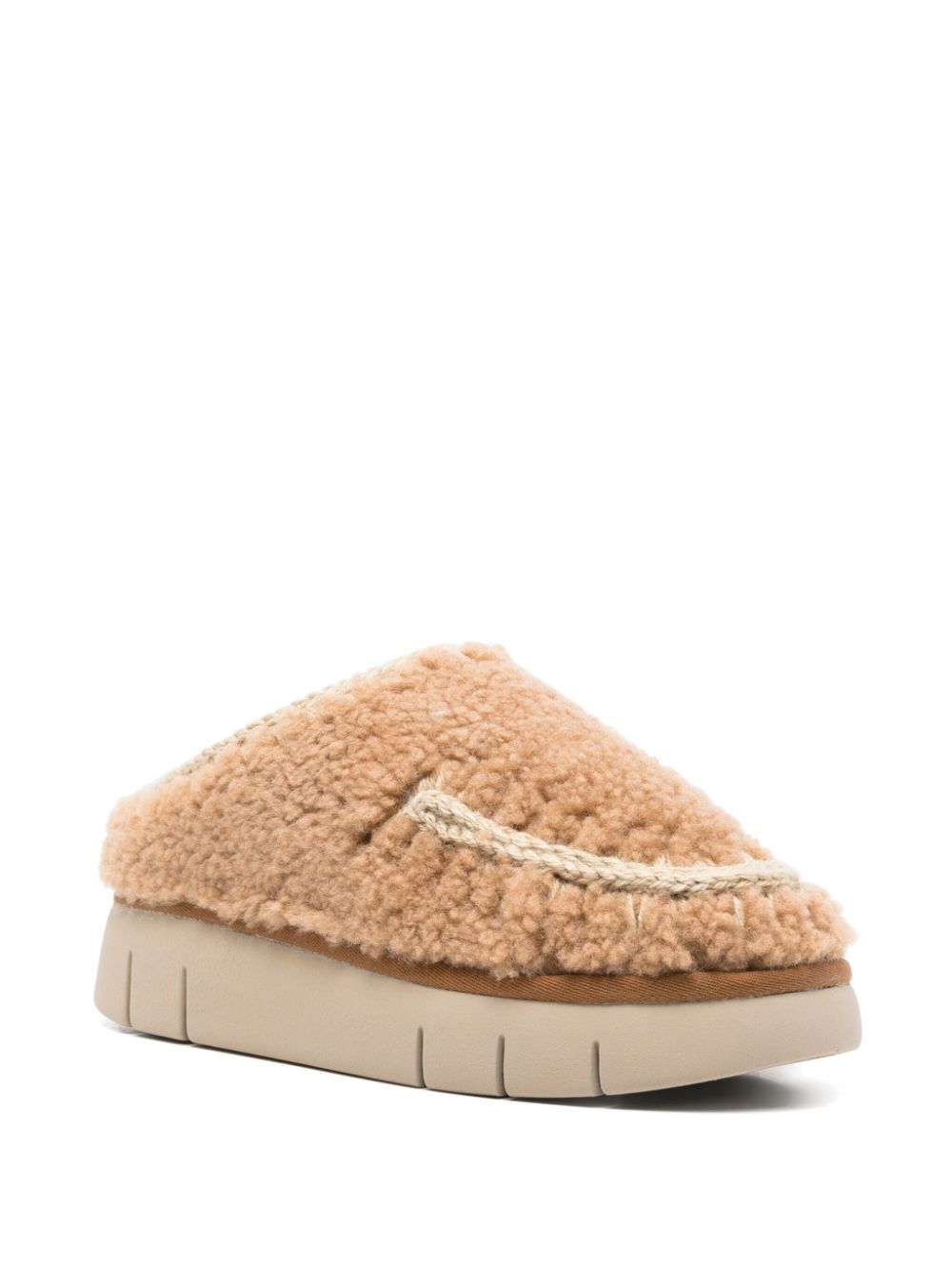 Mou Sandals Leather Brown Sheep Skin