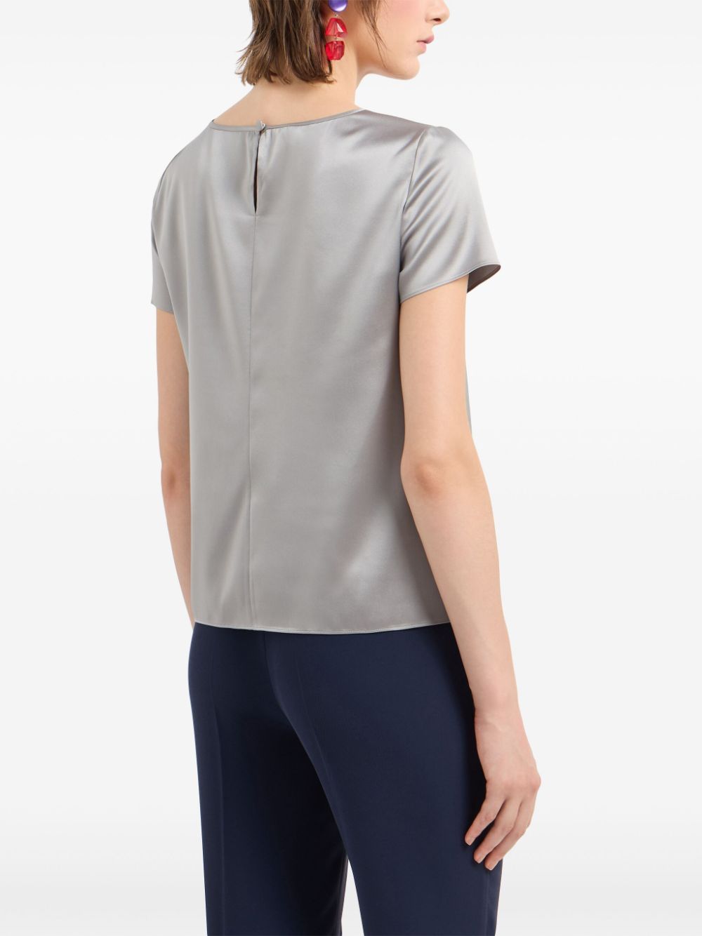 Emporio Armani Top Grigio Silk