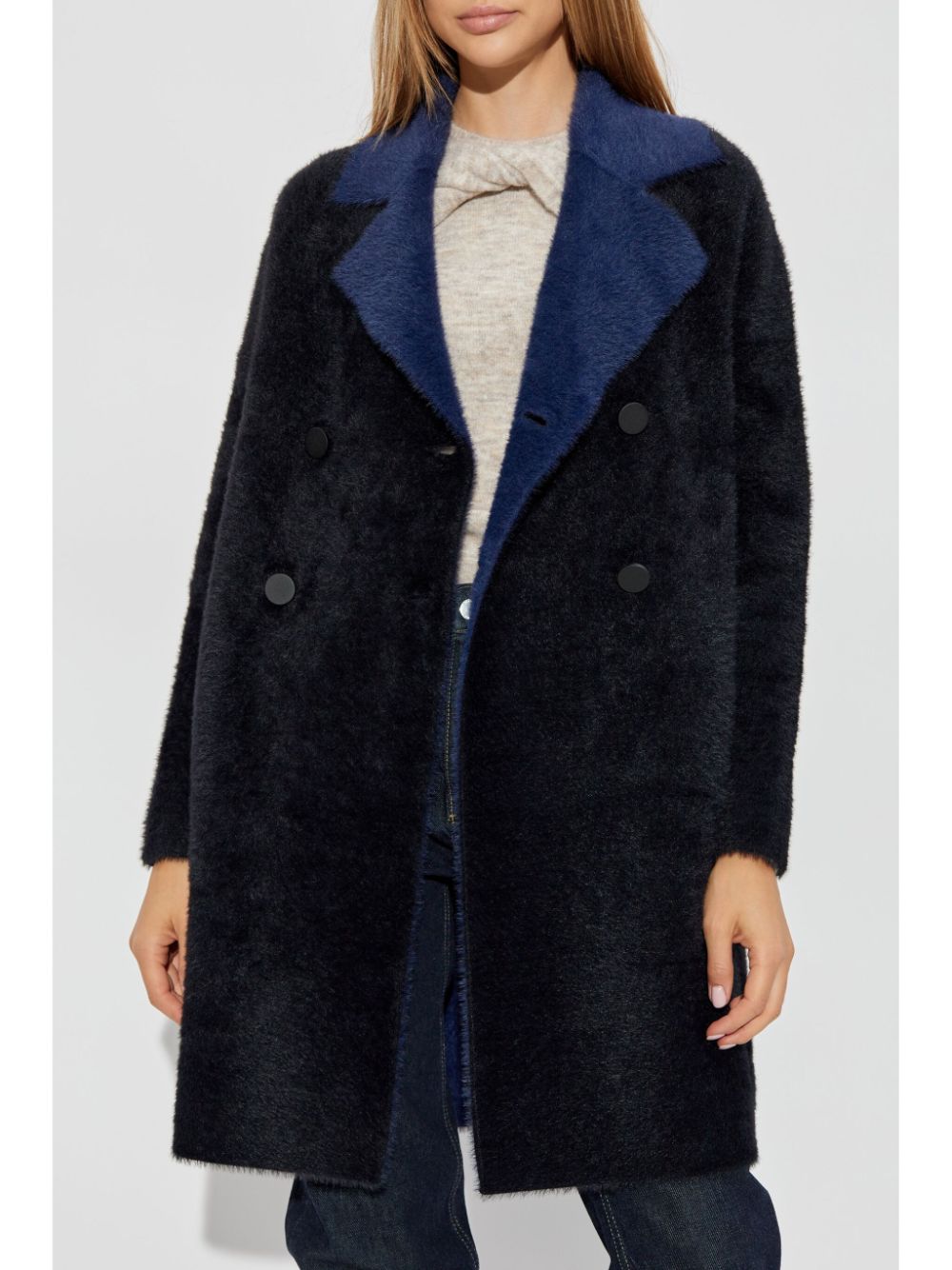 Emporio Armani Coats Nero Polyamide Elastane