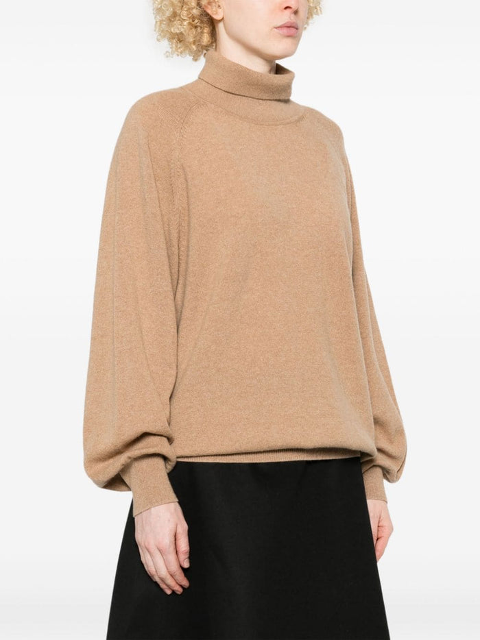 KHAITE Sweaters Camel Cashmere Elastane