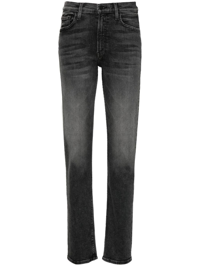 Mother Jeans Grey Cotton Elastane Polyester