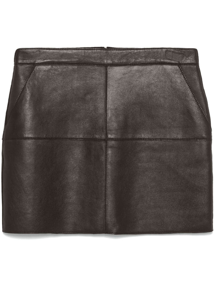 Parosh Skirts Brown Lamb Leather