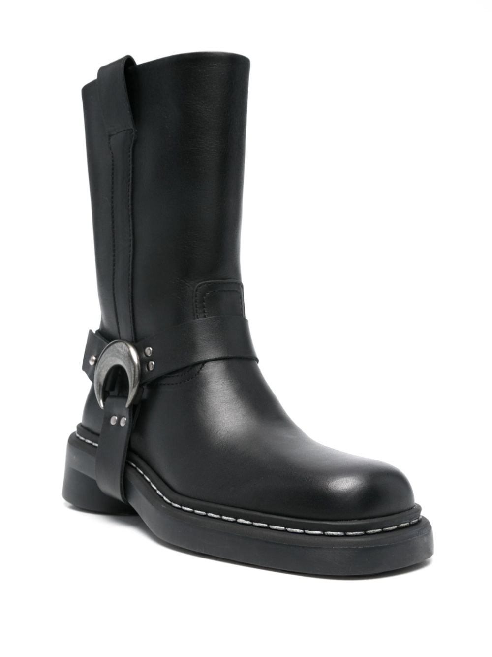 Marine Serre Boots Black Calf Leather