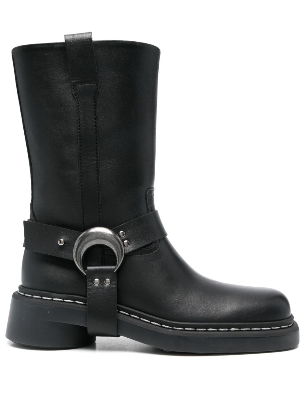 Marine Serre Boots Black Calf Leather