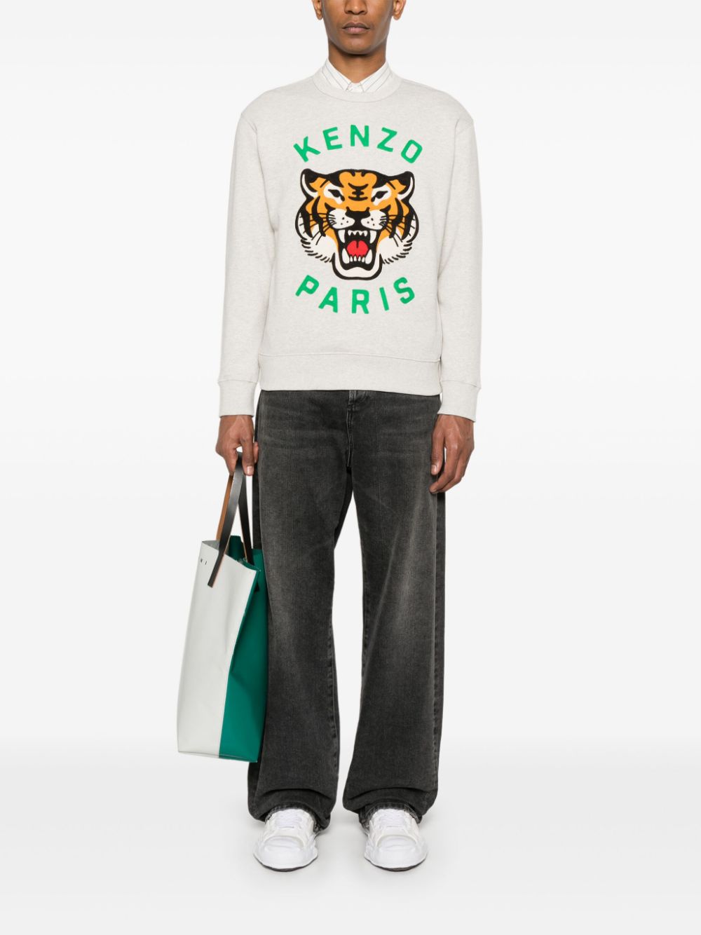 Kenzo Sweaters Grey Cotton
