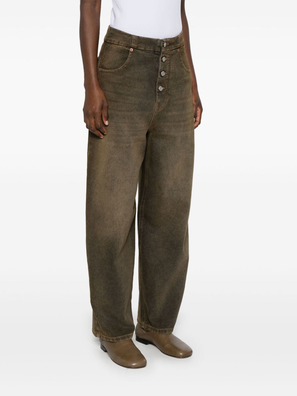 Mm6 Maison Margiela Jeans Brown Polyester