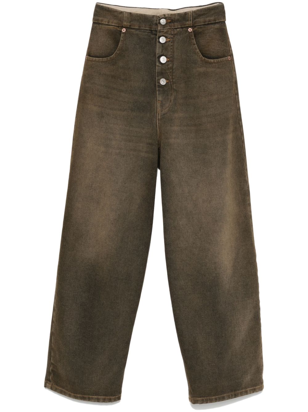 Mm6 Maison Margiela Jeans Brown Polyester