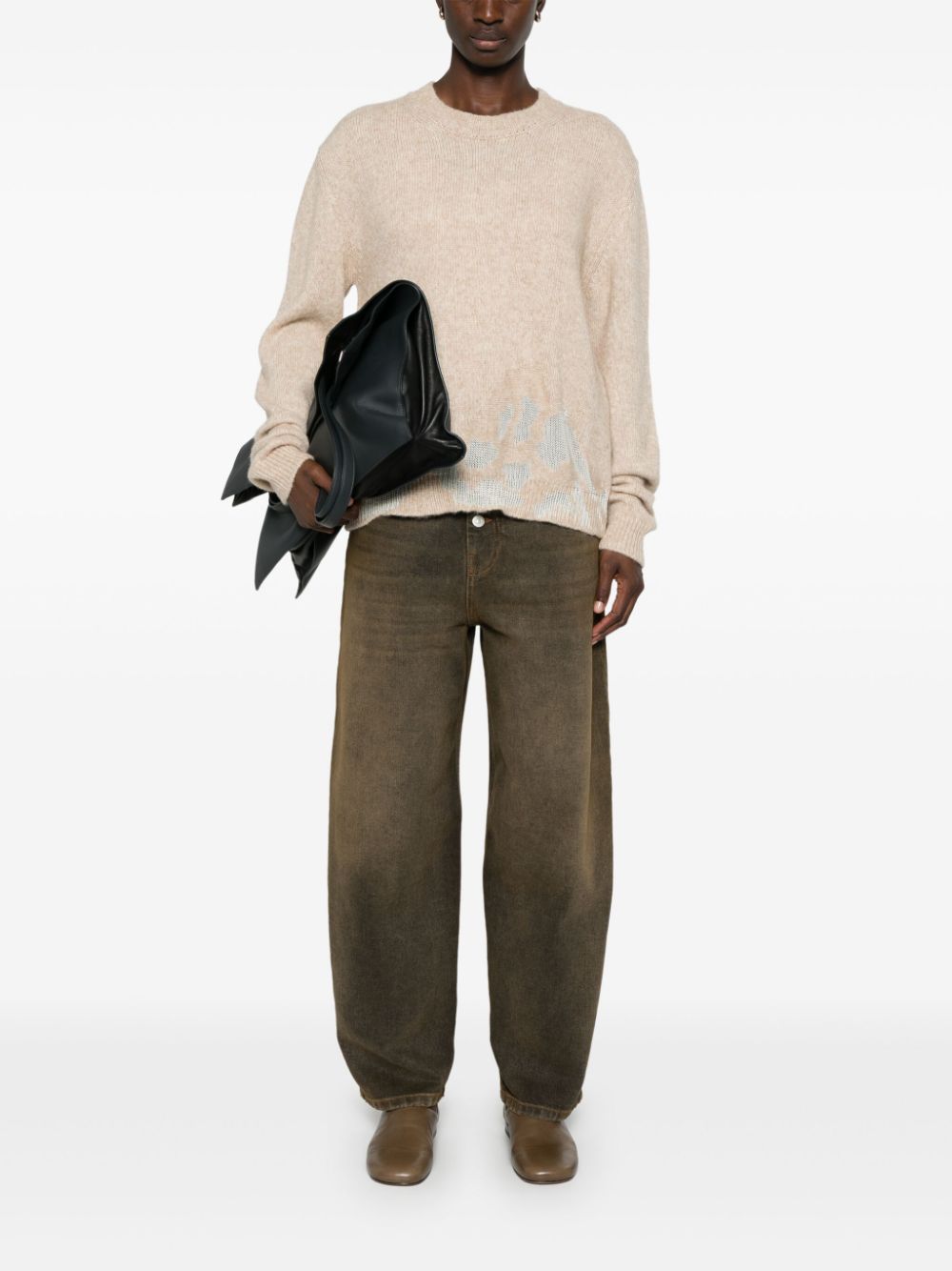 Mm6 Maison Margiela Jeans Brown Polyester