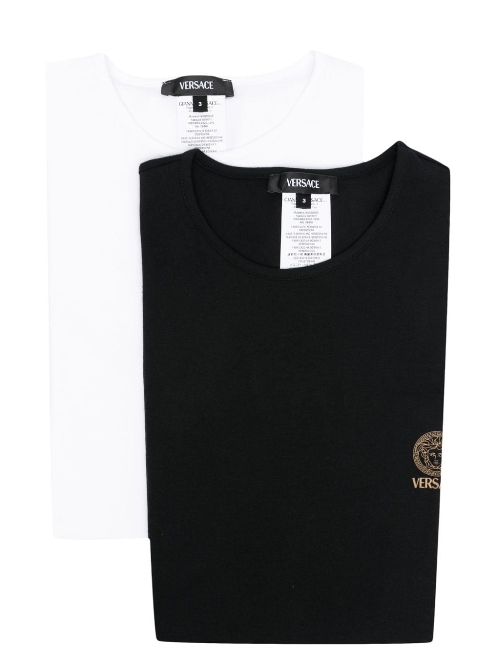 Versace T-Shirts And Polos White Cotton Elastane