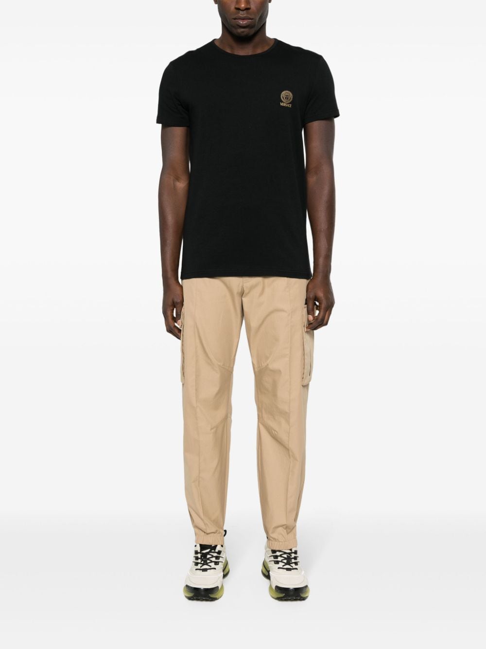 Versace T-Shirts And Polos Black Cotton Elastane