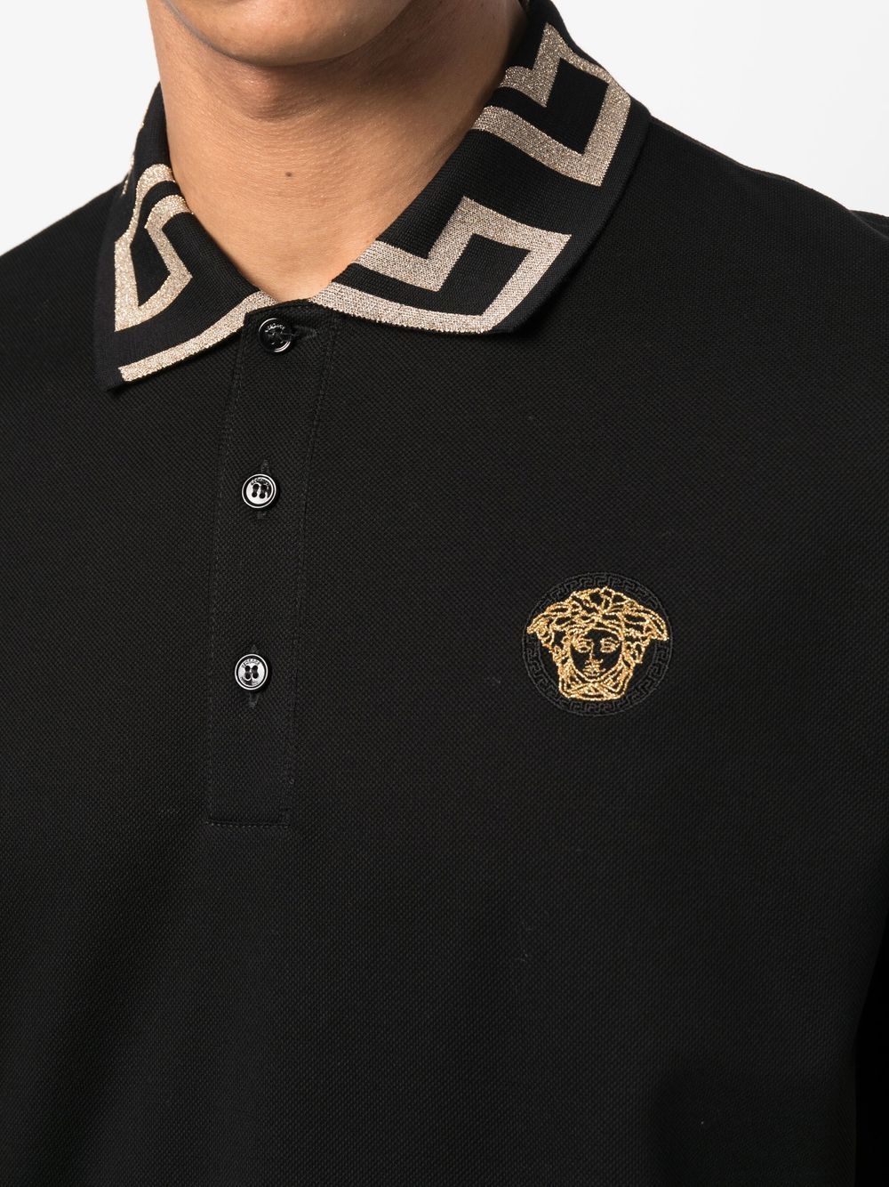 Versace T-Shirts And Polos Black Cotton