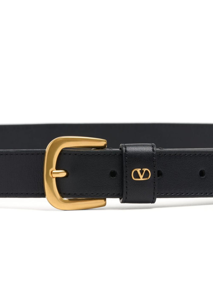 Valentino Garavani Belts Black Calf Leather