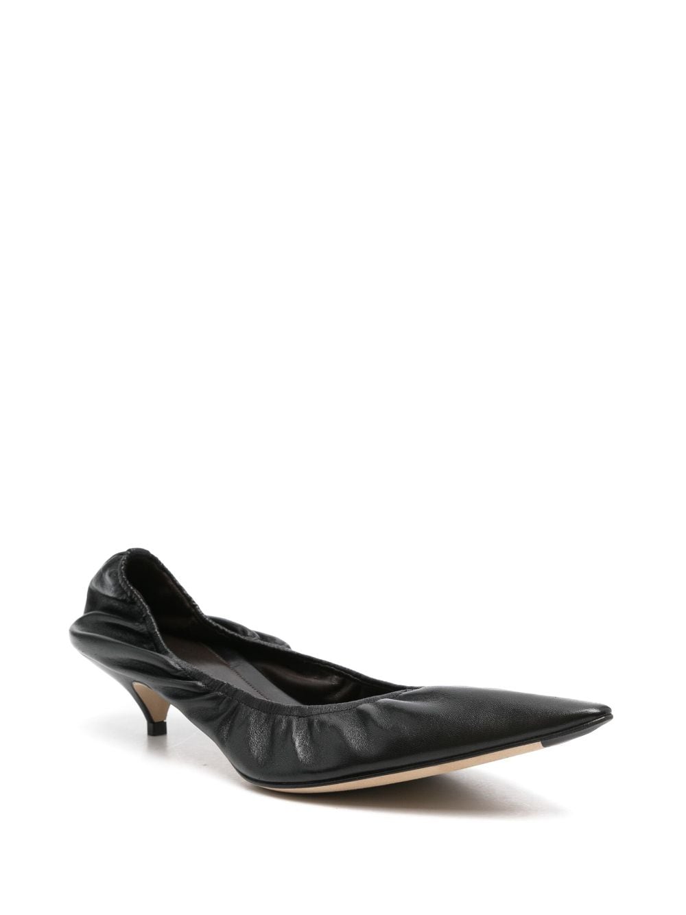 The Row With Heel Black Lamb Leather