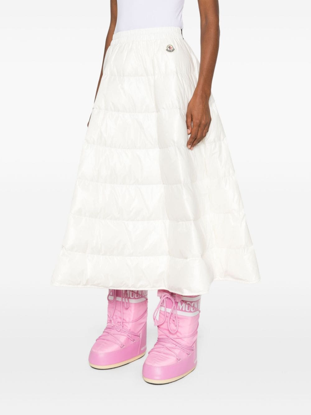 Moncler Skirts White Polyamide