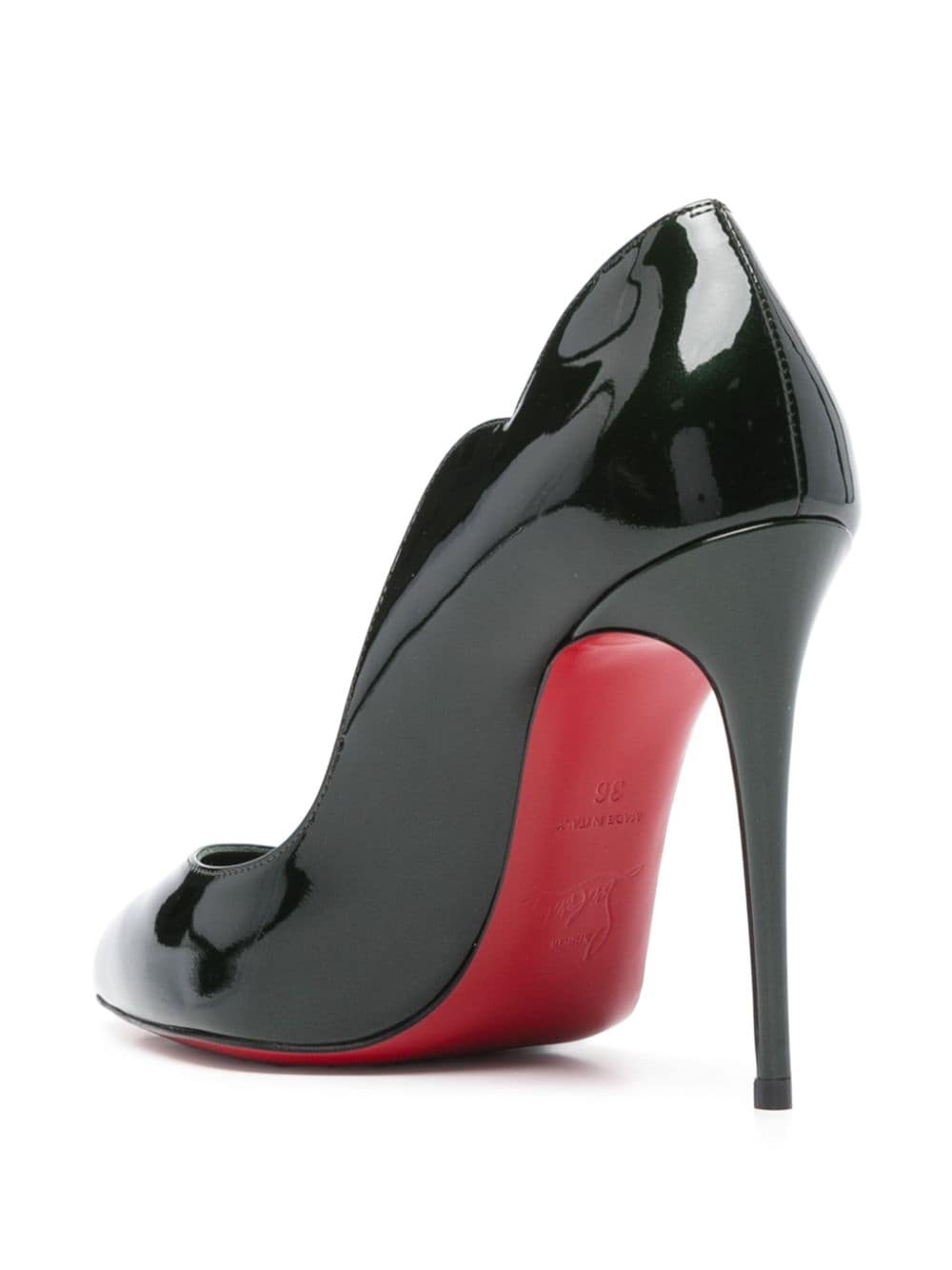 Christian Louboutin With Heel Green Furs & Skins->leather100 %