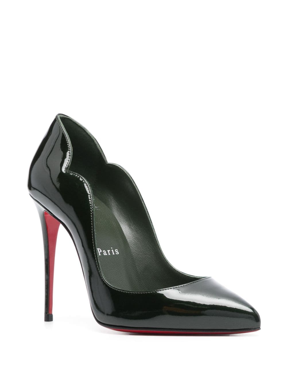 Christian Louboutin With Heel Green Furs & Skins->leather100 %