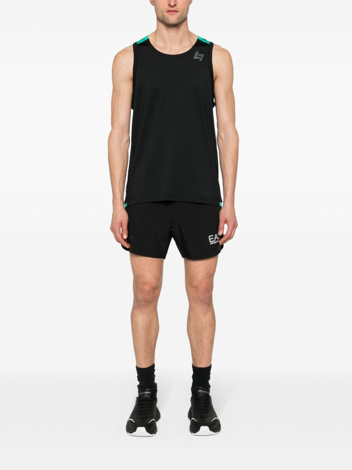 Ea7 Shorts Nero Polyester Elastane