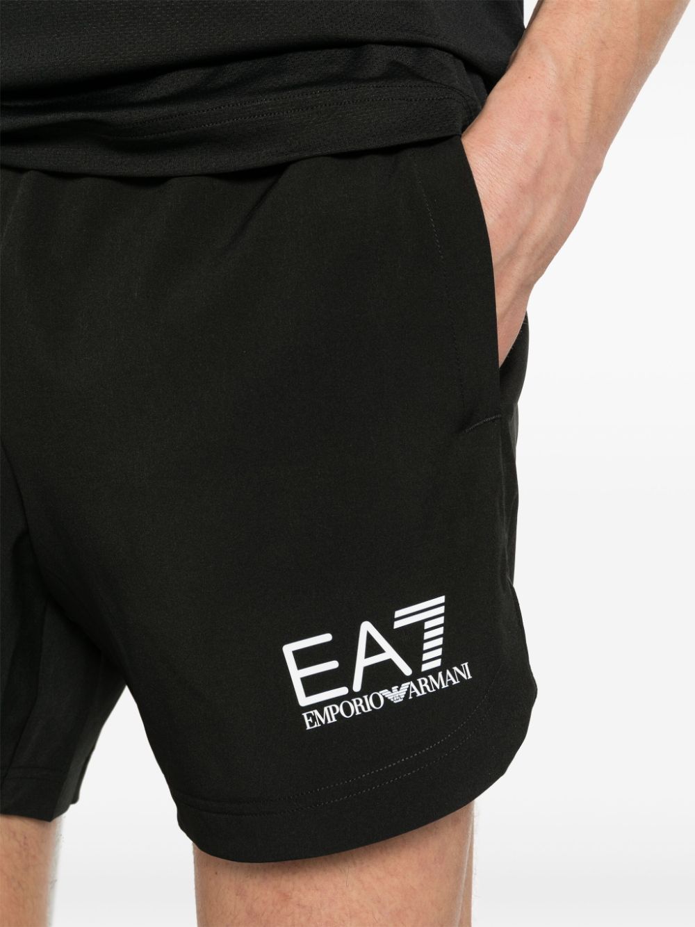 Ea7 Shorts Nero Polyester Elastane