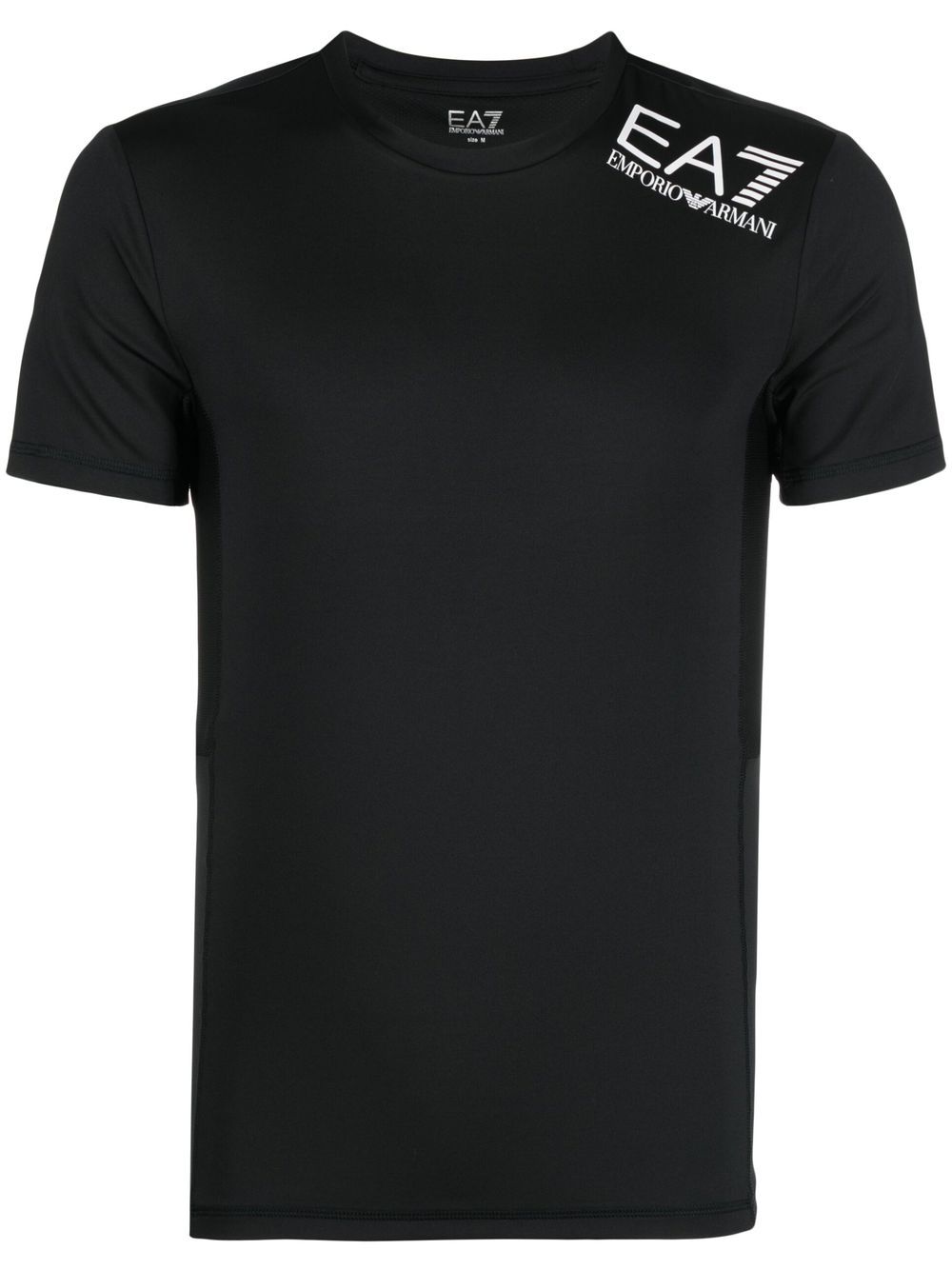 Ea7 T-Shirts And Polos Nero Polyester Elastane