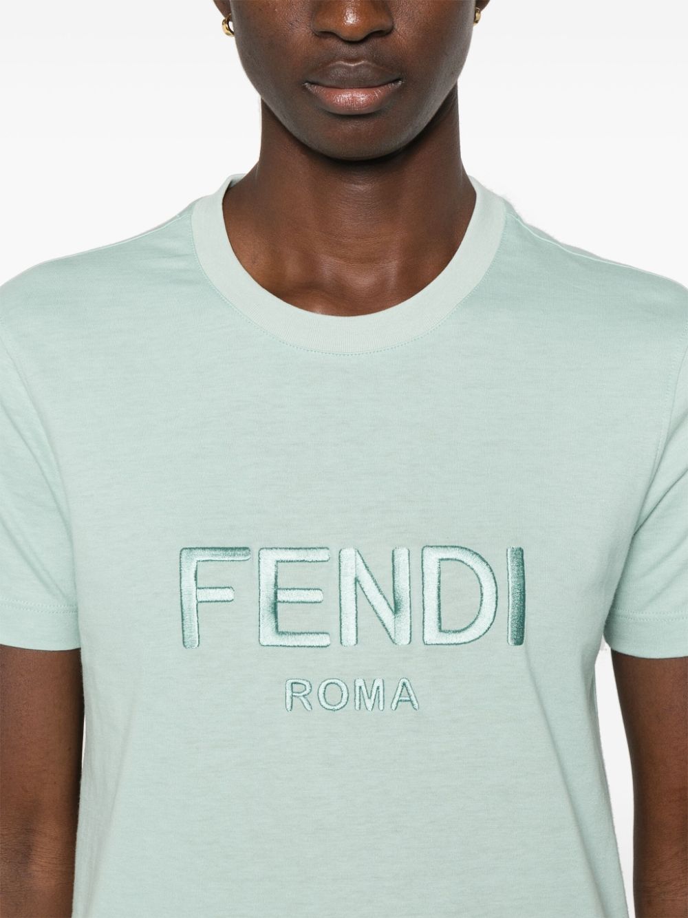 Fendi T-Shirts And Polos Clear Blue Cotton
