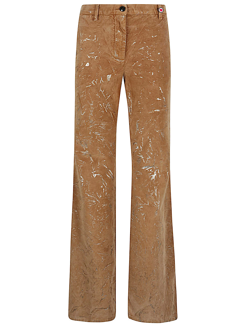 I Love My Pants Trousers Brown Cotton Elastane