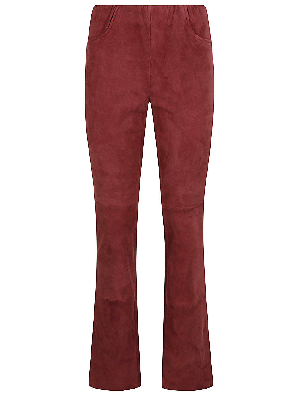 Via Masini 80 Trousers Red Leather