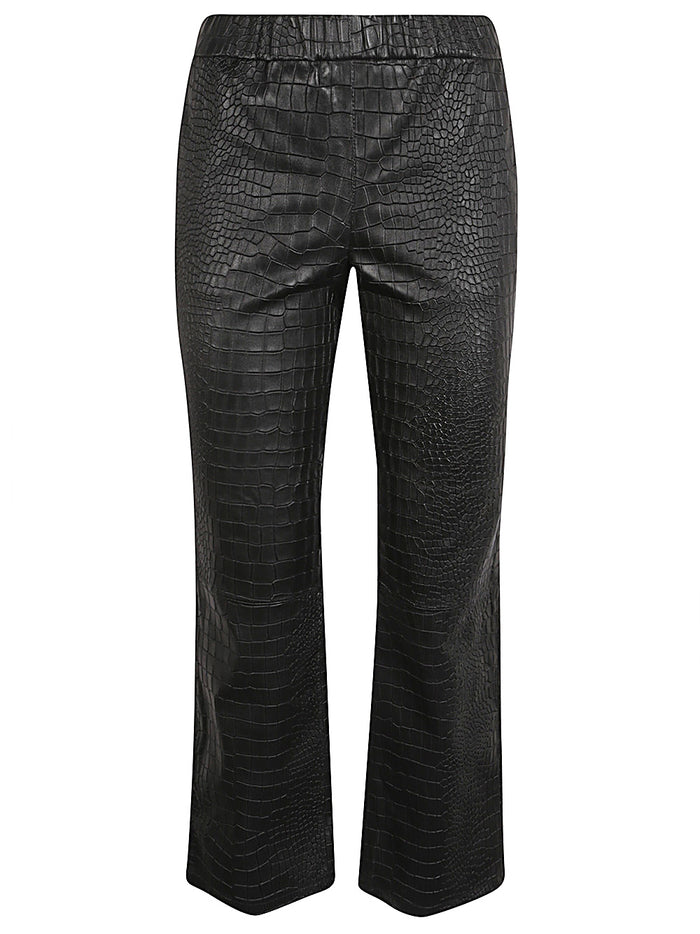 ENES Trousers Black Lamb Nappa Elastane