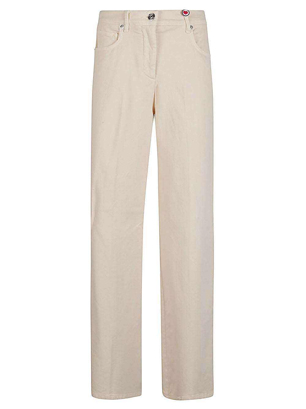 I Love My Pants Trousers White Cotton Elastane