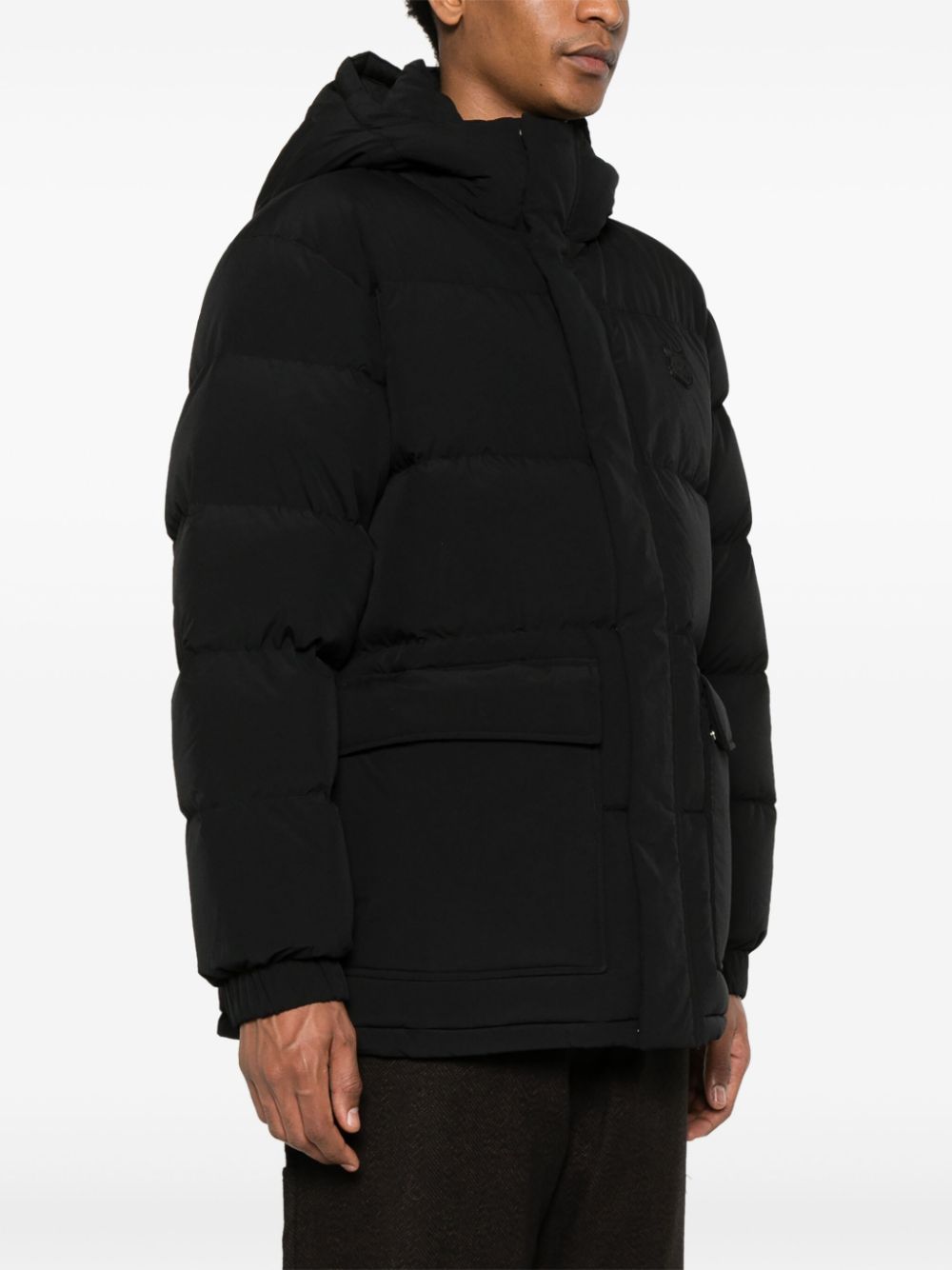 Maison Kitsune Coats Black Polyamide