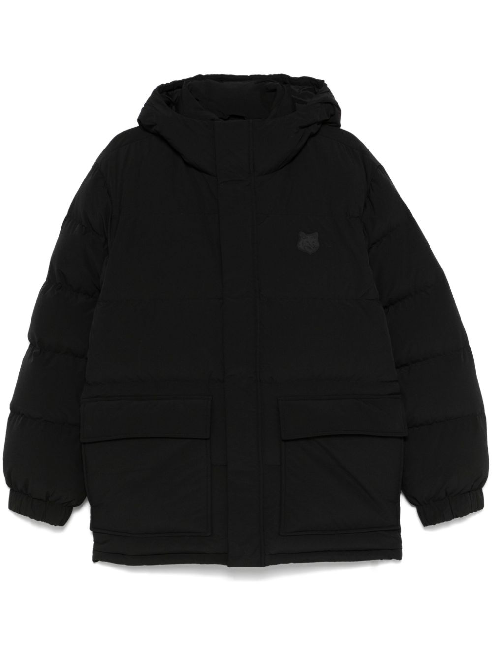 Maison Kitsune Coats Black Polyamide