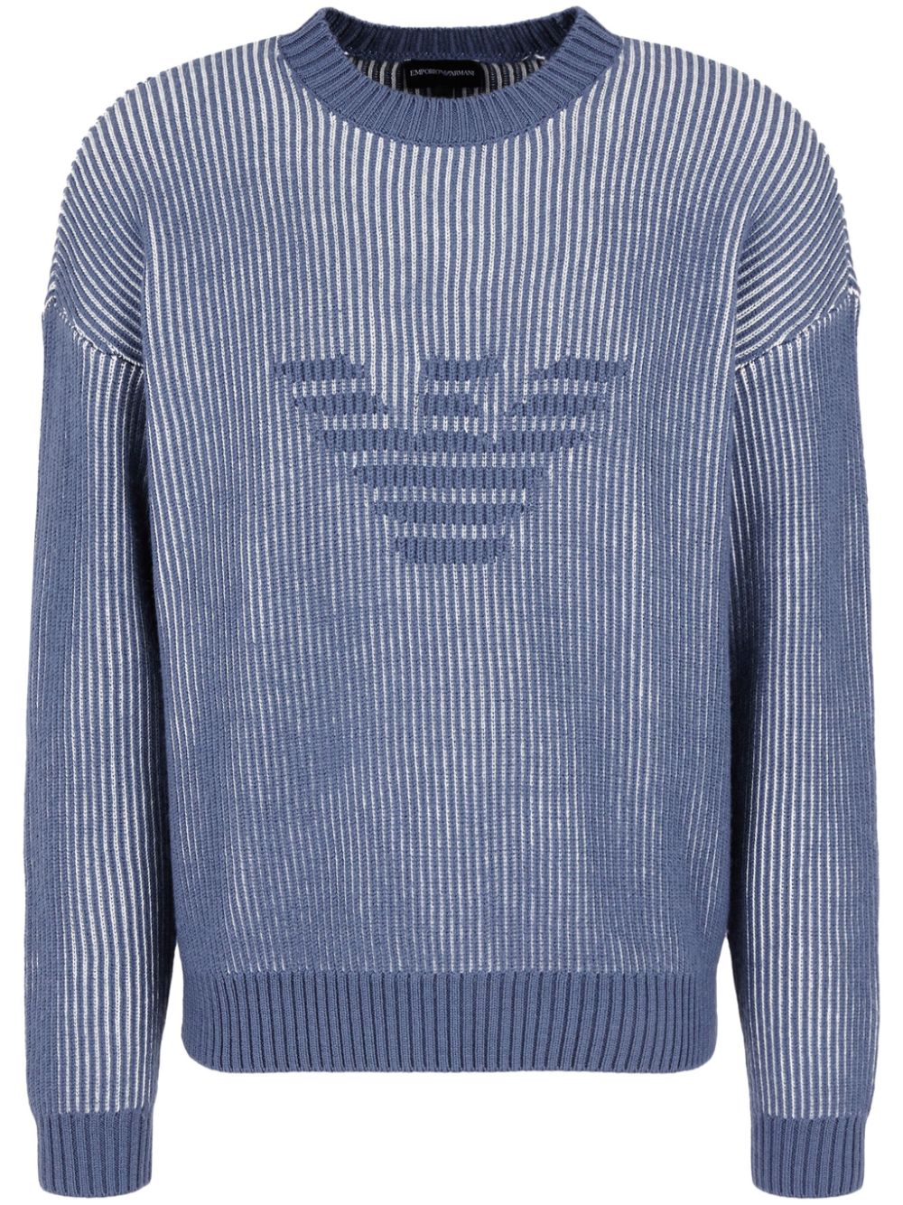 Emporio Armani Sweaters Azzurro Virgin Wool Cotton
