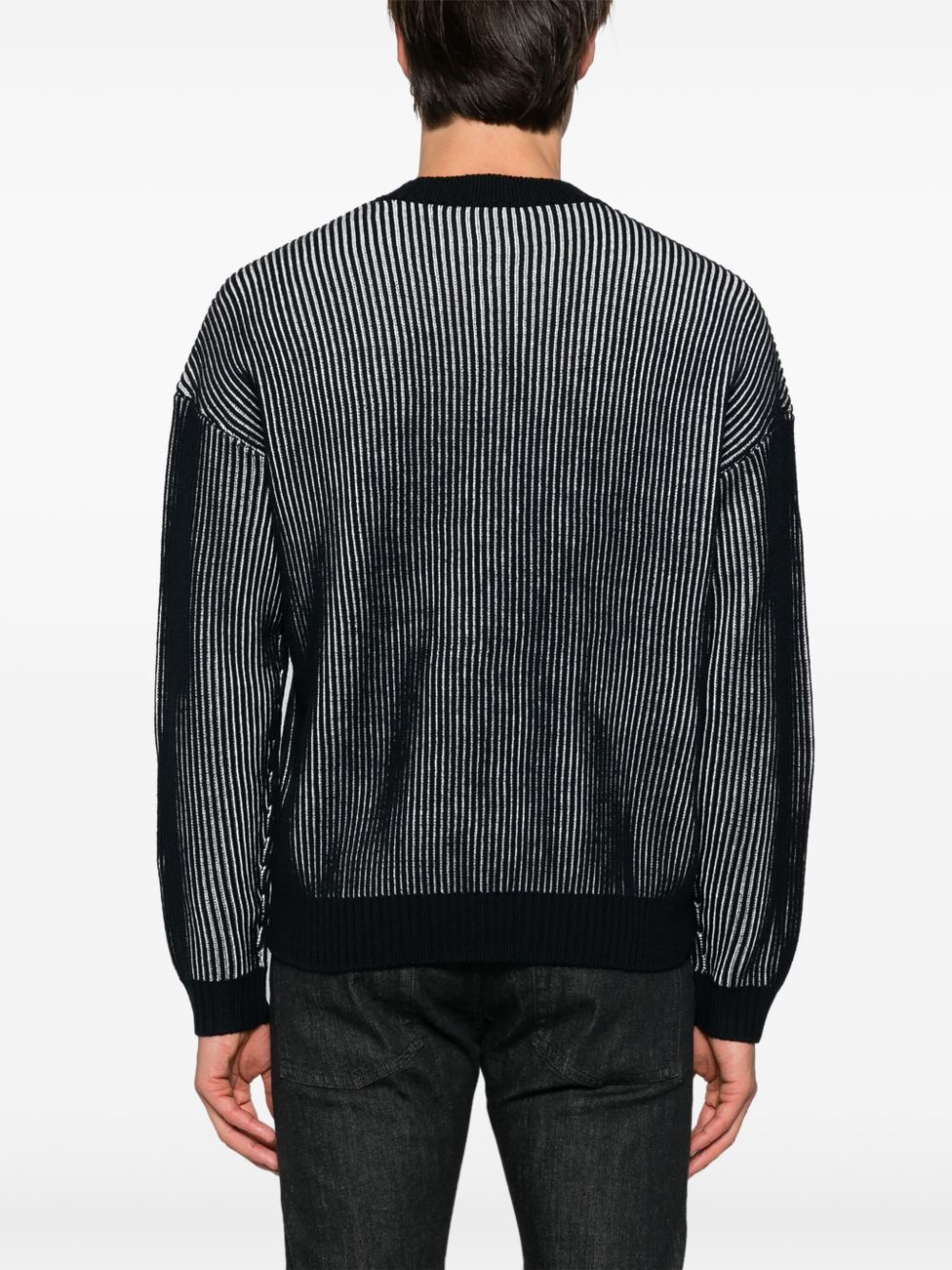 Emporio Armani Sweaters Blu Virgin Wool Cotton